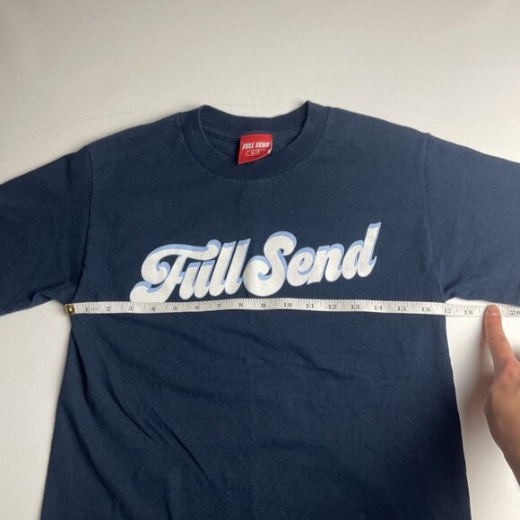 Nelk Boys Full Send Retro Groovy Logo Spellout T-Shirt Mens Sz S Blue - Picture 9 of 16